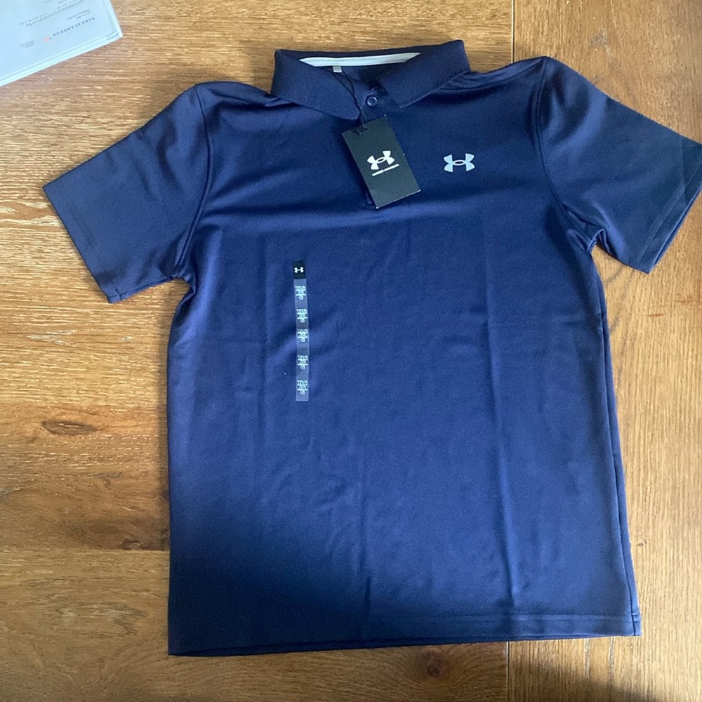 New Under Armour Youth Large polo shirt in Navy Blue